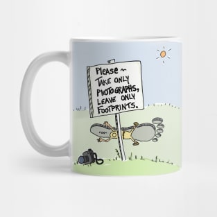 take only photo's, leave only footprints Mug